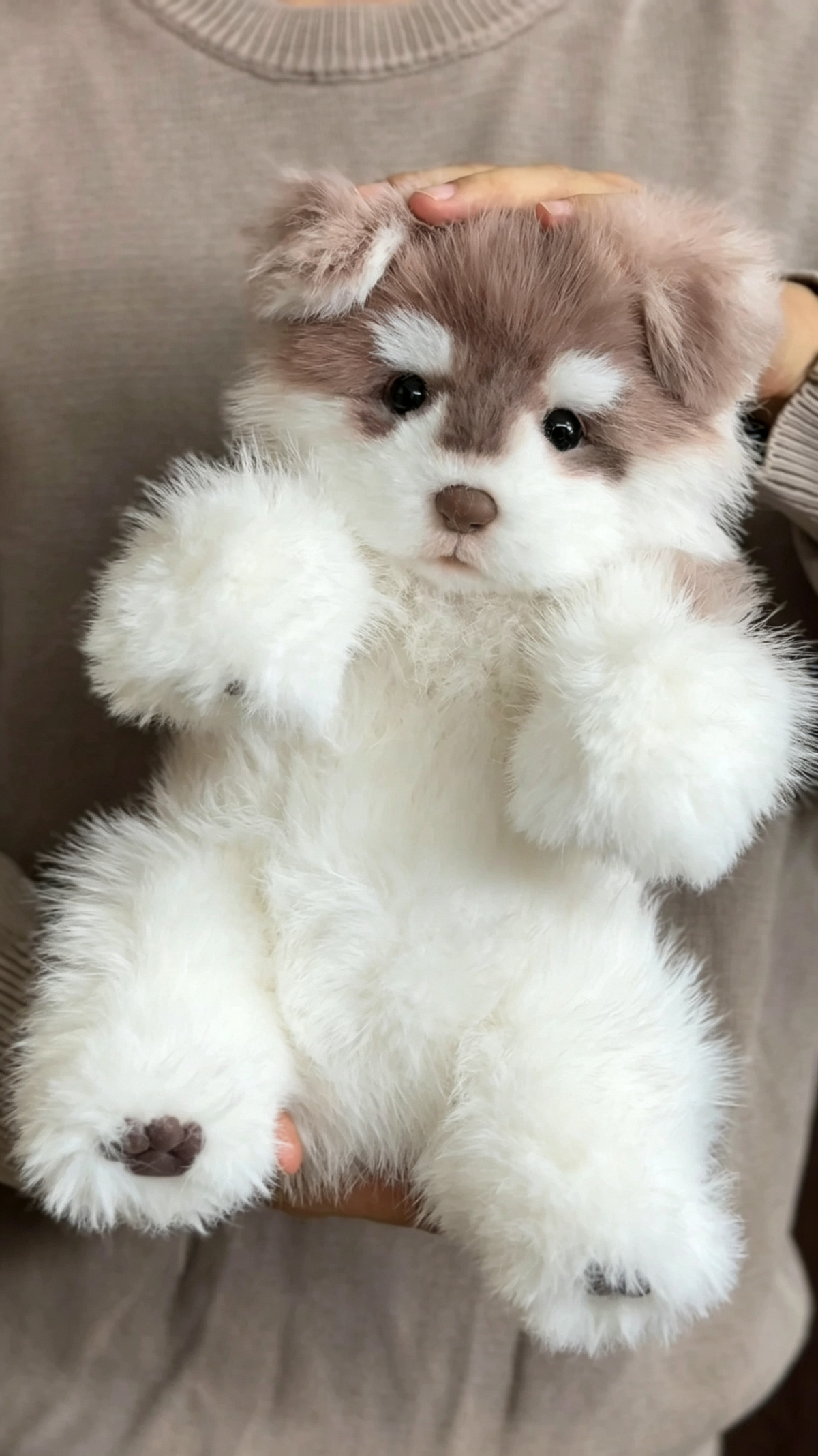 Handcrafted realistic Alaskan Malamute puppy plush Cuddle Version