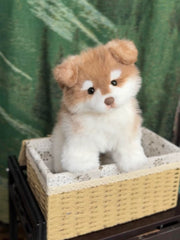 Handcrafted realistic Alaskan Malamute puppy plush Standing Version