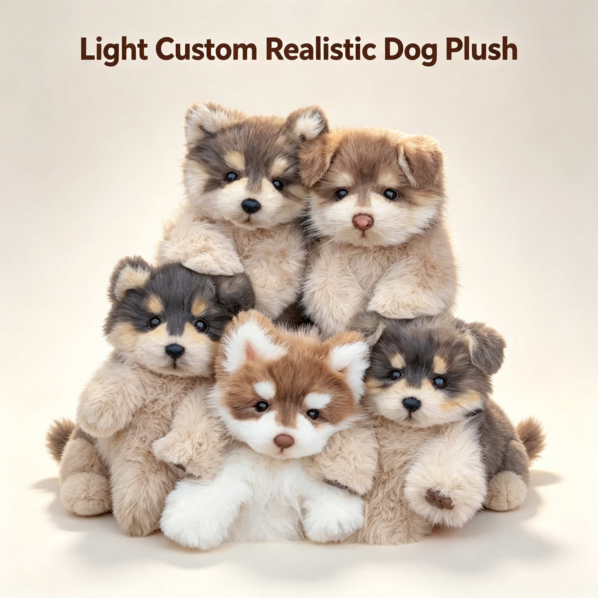 Handcrafted Light Custom Realistic Dog Plush