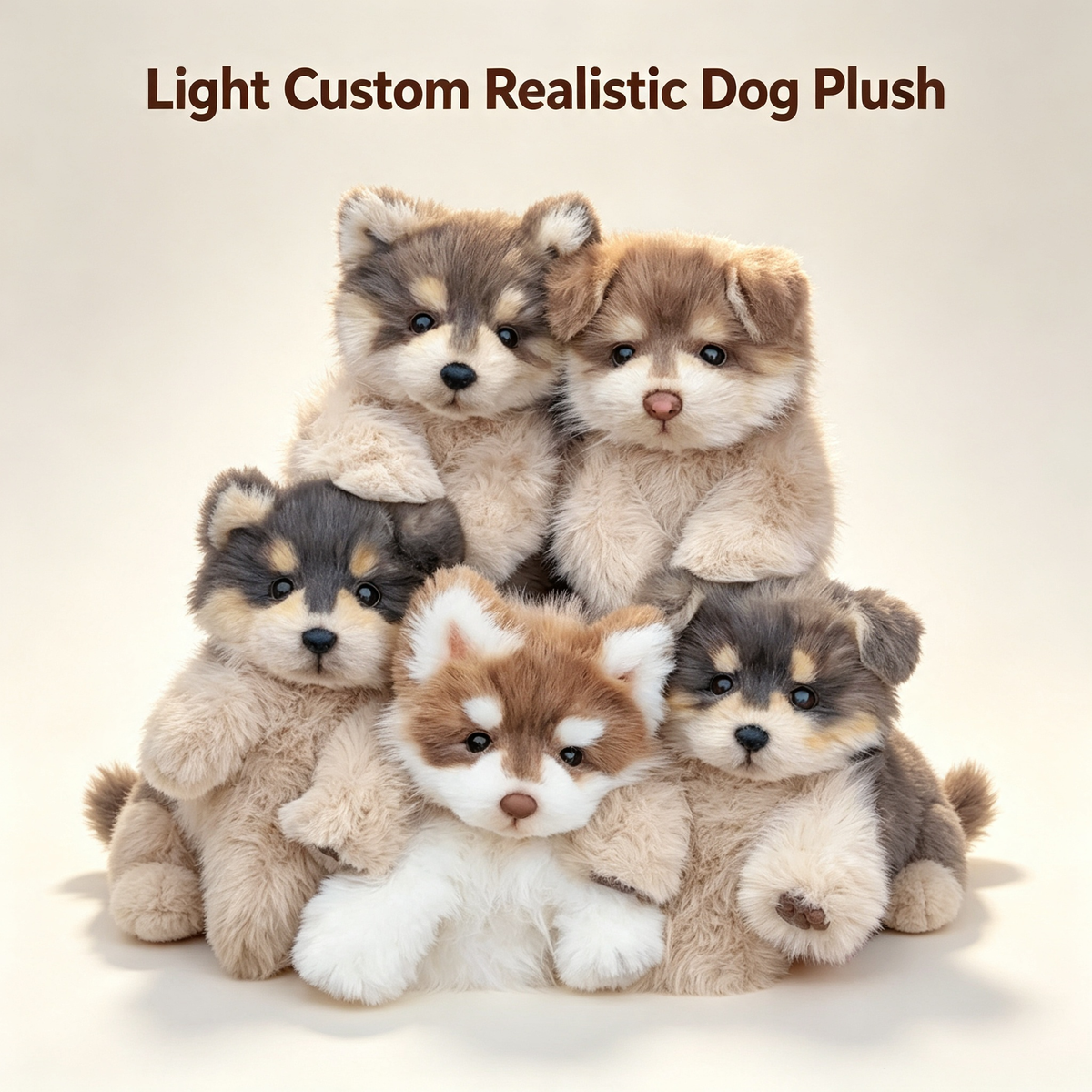 Handcrafted Light Custom Realistic Dog Plush
